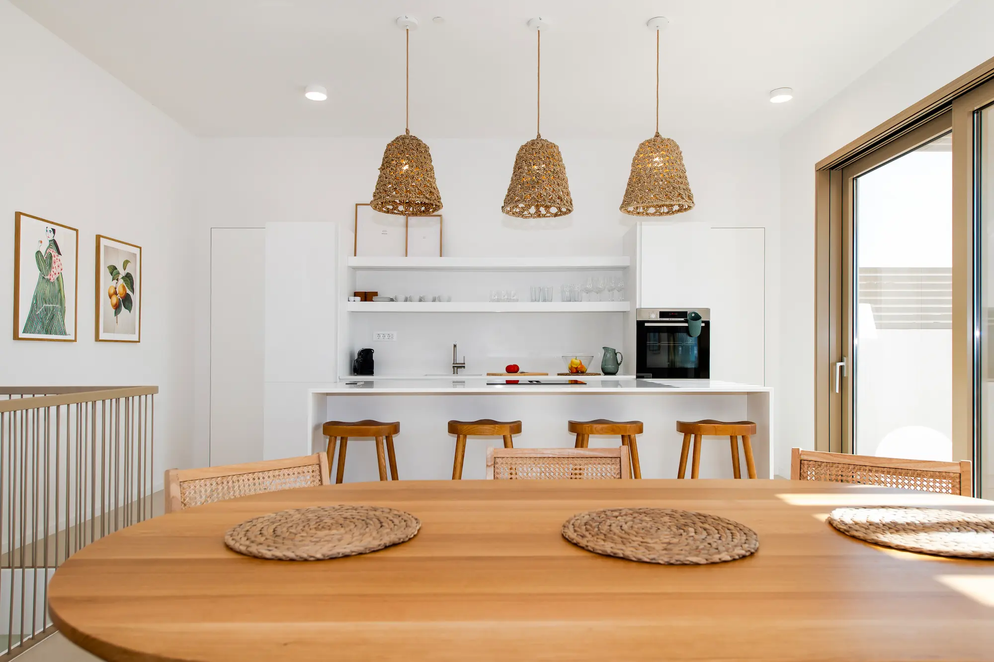 The modern kitchen is fully equipped
