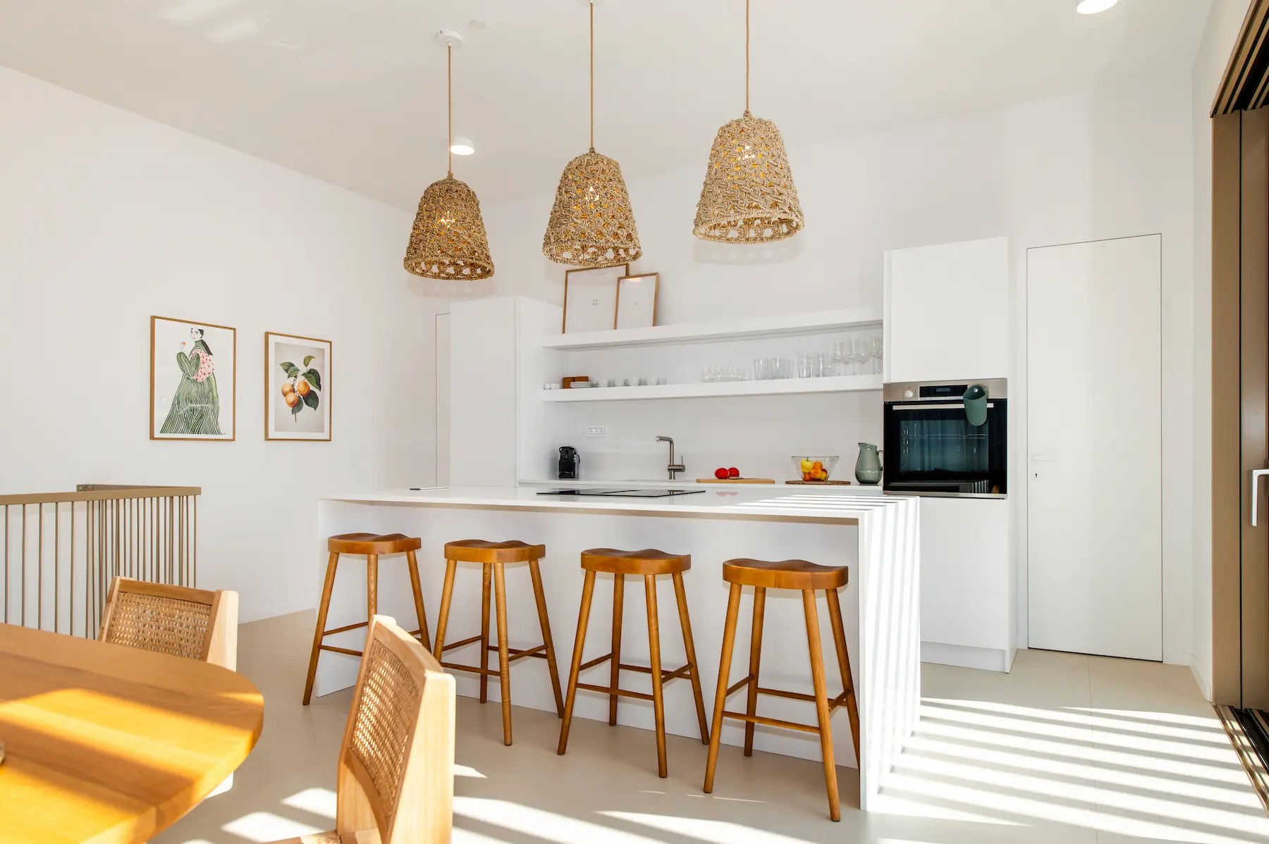 A fully equipped kitchen