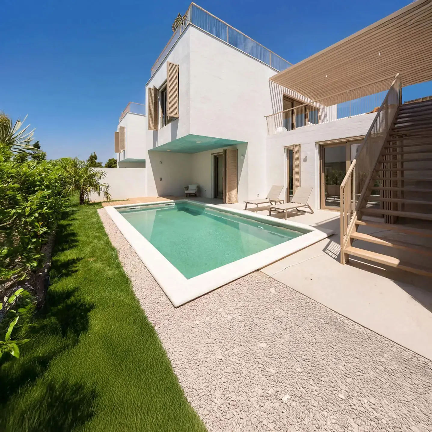 Private pool, garden and spacious terrace for relaxing and dining outdoors